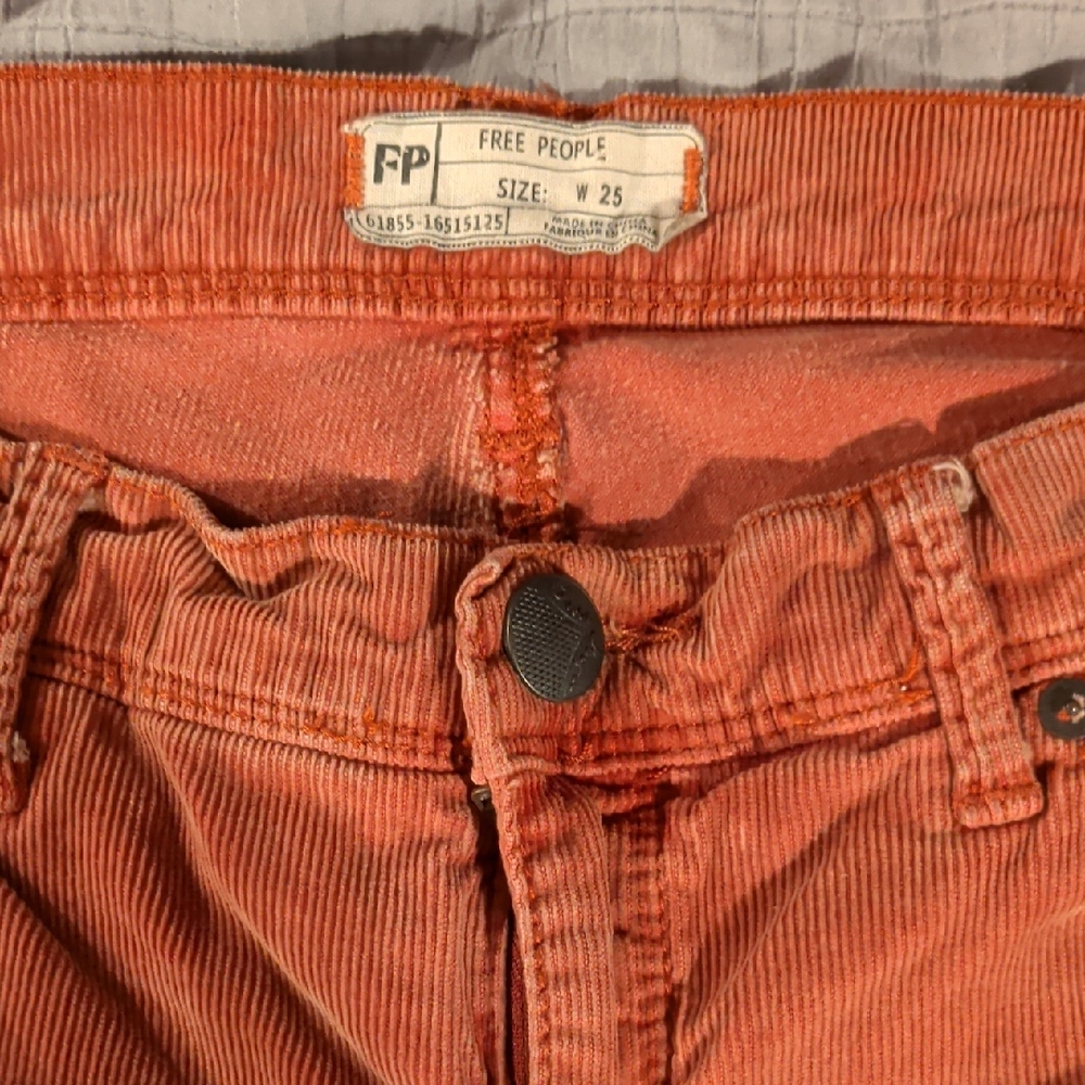 Free People Salmon Corduroy Pants